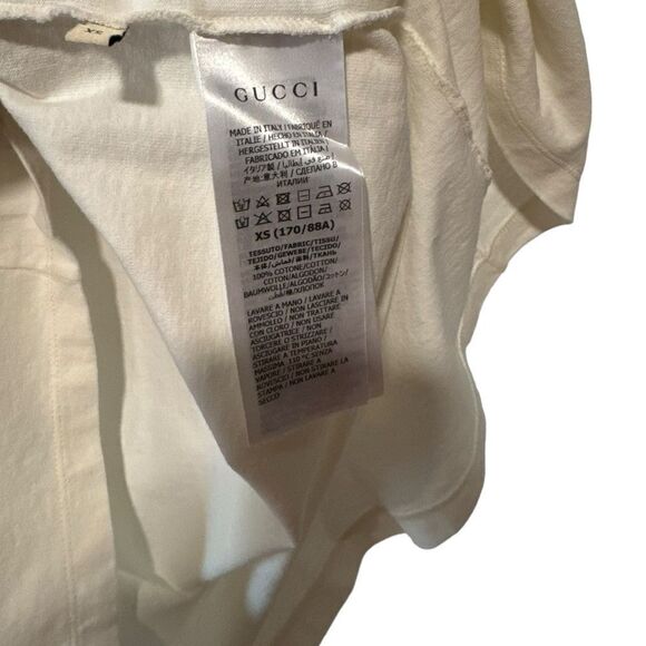 GUCCI AUTHENTIC INTERLOCKING G STRIPE PRINT T-SHIRT - Picture 9 of 12